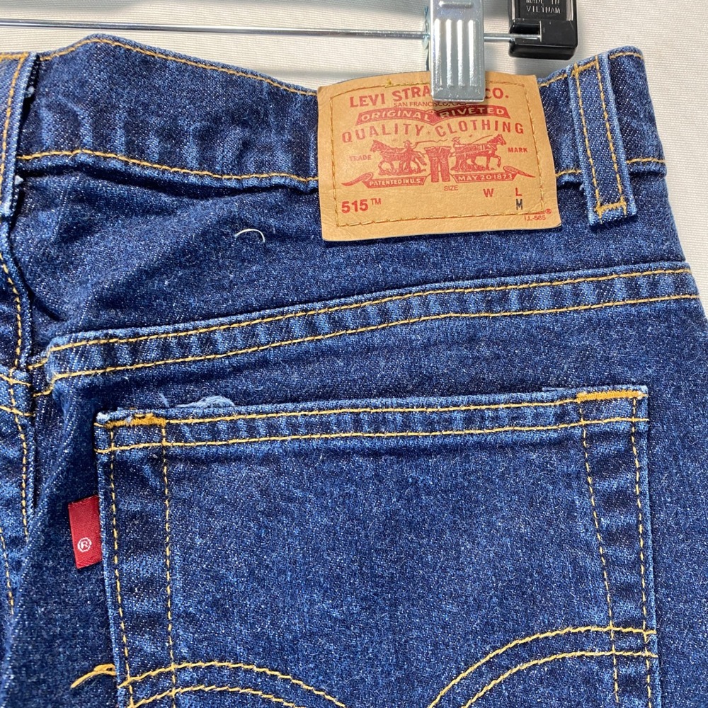 VTG Y2K Levi's 515 Boot Cut Women 10M Dark Blue Denim Lower Rise Stretch Jeans